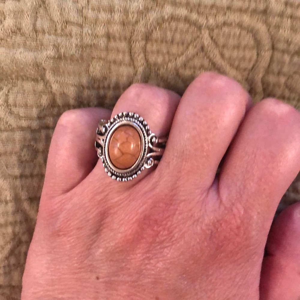 Tan stone ring